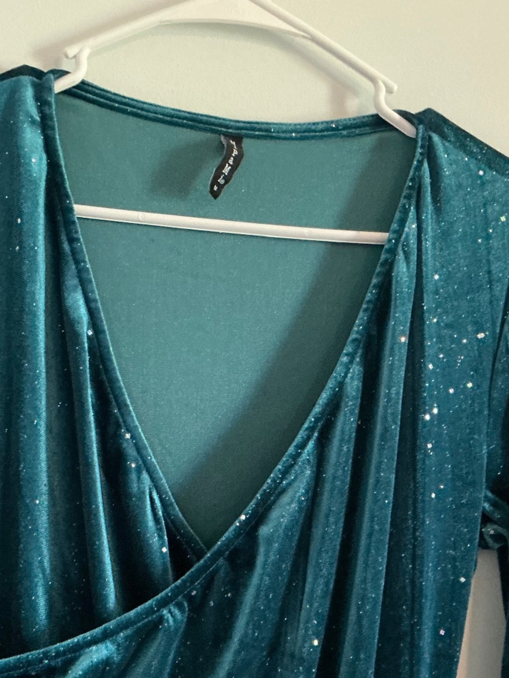 Beautiful turquoise sequined sexy party dress